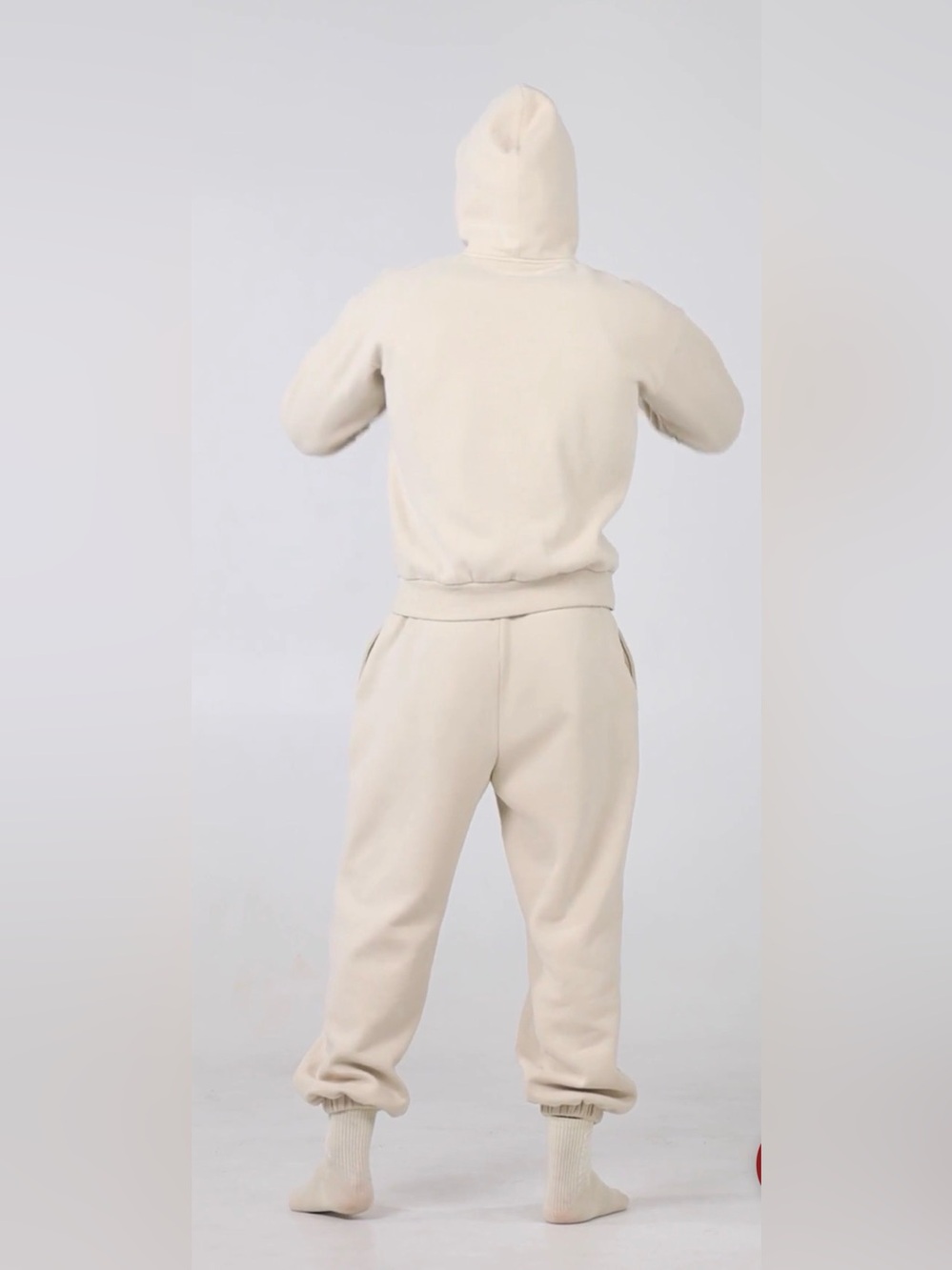 Unisex Comfrt Signature Jogger Set - Bone Color, size large (oversized) - Picture 2 of 14
